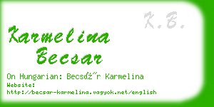 karmelina becsar business card